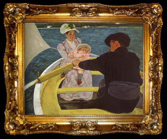 framed  Mary Cassatt Float boat, ta009-2